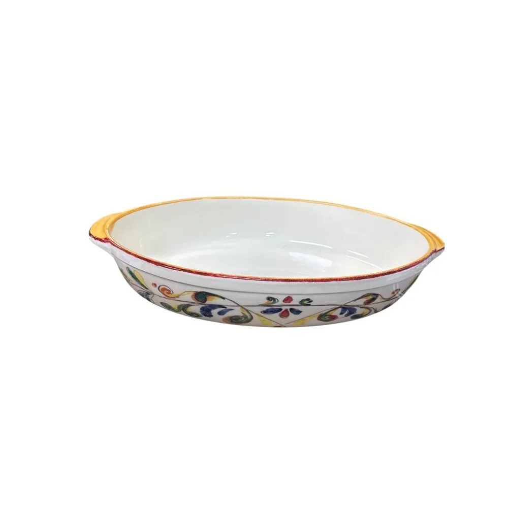 Sur La Table handcrated Italian cermic serve bowl 9.5
